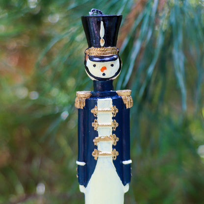 Navy Blue Royal Guard Hand-Painted Candles – Pack of 2