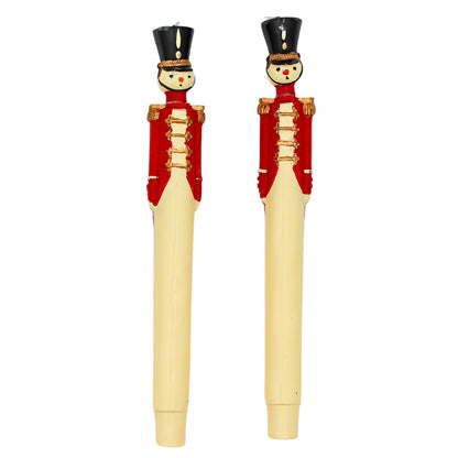 Red Royal Guard Hand-Painted Candles – Pack of 2