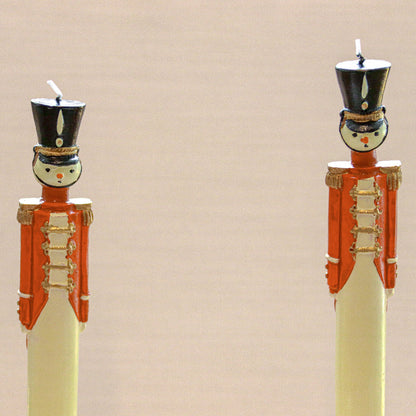 Red Royal Guard Hand-Painted Candles – Pack of 2