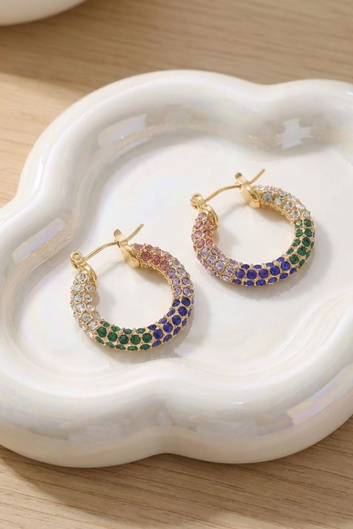Vivienne Waterproof Rhinestone Statement Hoop